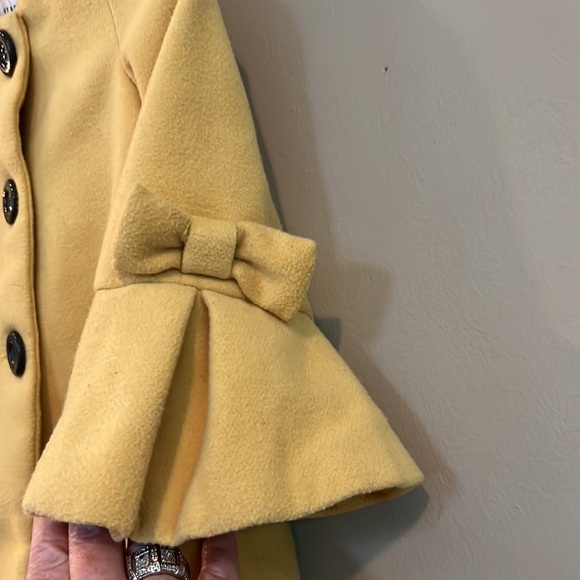 Max Studio Lined Swing Style Coat with Bow Details - Picture 3 of 9